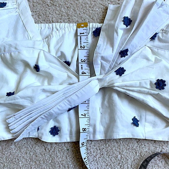 FARM RIO Blue flowers crop top - Picture 7 of 9